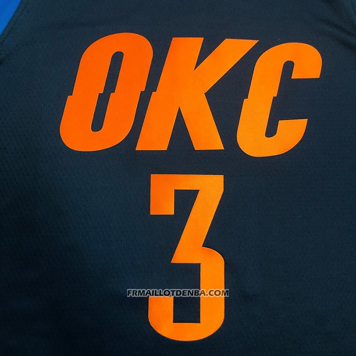 Maillot Oklahoma City Thunder Chris Paul NO 3 Statement Bleu